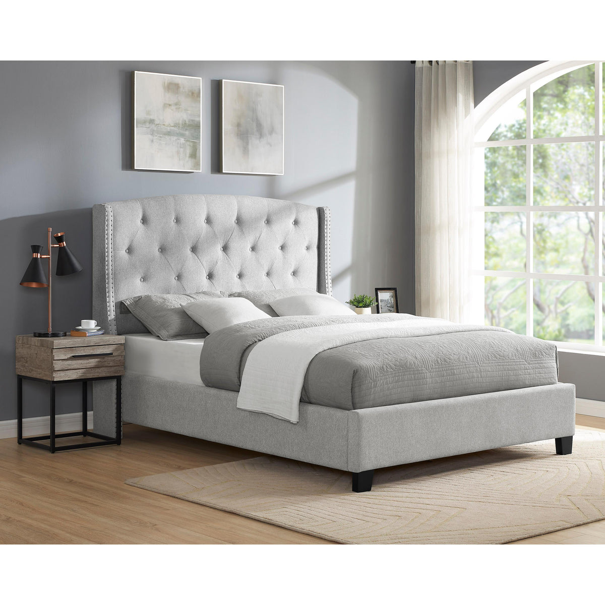 Eva Upholstered Platform Bed