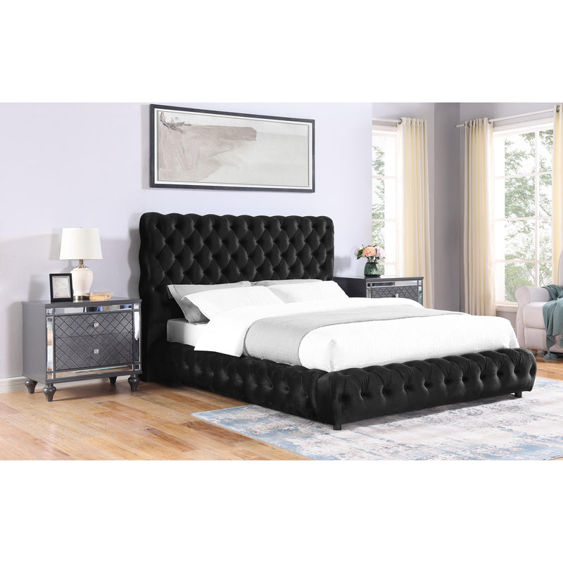 Crown Mark Flory King Upholstered Platform Bed 5112BK-K-HBFB/5112BK-KQ-RAIL IMAGE 2