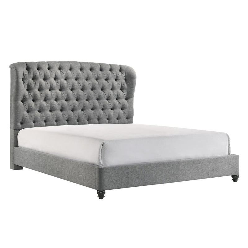 Crown Mark Linda King Upholstered Platform Bed 5138GY-K-HBFB/5138GY-KQ-RAIL IMAGE 1