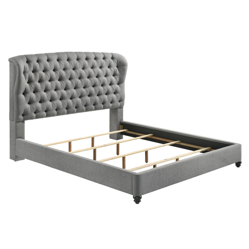 Crown Mark Linda King Upholstered Platform Bed 5138GY-K-HBFB/5138GY-KQ-RAIL IMAGE 3