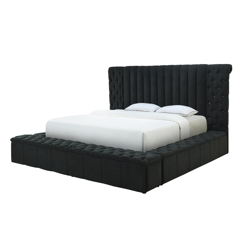 Crown Mark Danbury King Upholstered Platform Bed with Storage 5201CL-K-FB/5201CL-K-HB/5201CL-KQ-HBPL/5201CL-KQ-RL-L/5201CL-KQ-RL-R IMAGE 1