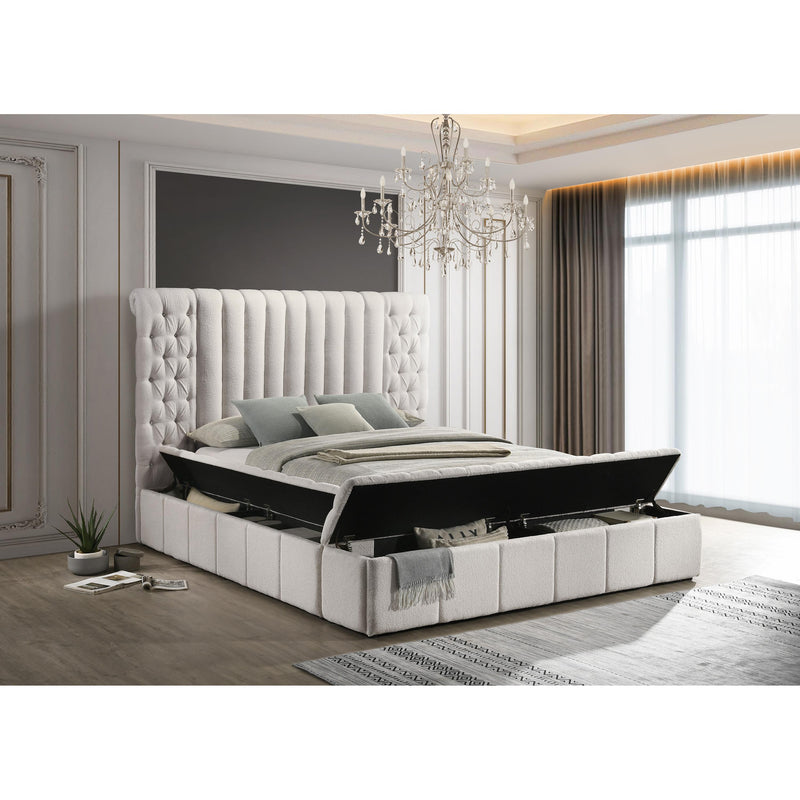 Crown Mark Danbury Queen Upholstered Platform Bed with Storage 5201WH-Q-FB/5201WH-Q-HB/5201WH-KQ-HBPL/5201WH-KQ-RL-L/5201WH-KQ-RL-R IMAGE 5