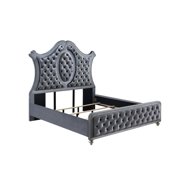 Crown Mark Cameo King Upholstered Panel Bed B2100-K-FB/B2100-K-HB/B2100-KQ-HBLEG/B2100-KQ-RAIL IMAGE 1
