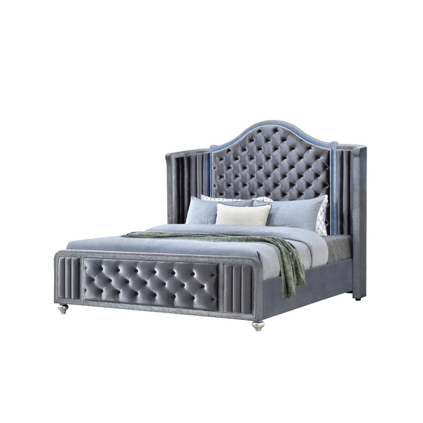 Crown Mark Cameo King Upholstered Panel Bed B2150-K-FB/B2150-K-HB/B2150-K-HBWG/B2150-KQ-RAIL IMAGE 1