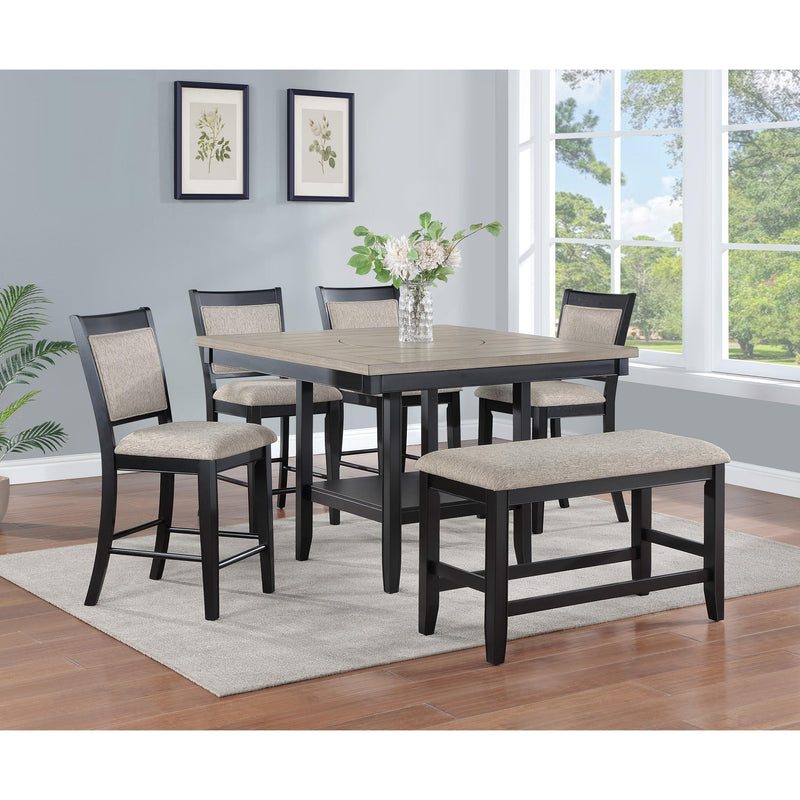 Crown Mark Square Fulton Counter Height Dining Table 2727LG T 4848