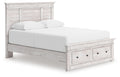 Makidern - Panel Storage Bed With Storage Footboard
