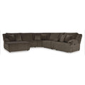  Manufacturer Color_Chocolate  -- Top Tier Reclining Fabric 6 pc Sectional IMAGE 1