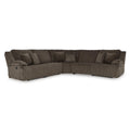  Manufacturer Color_Chocolate  -- Top Tier Reclining Fabric 5 pc Sectional IMAGE 1