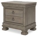Lexorne - Three Drawer Night Stand - Gray