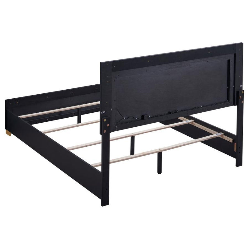 Marceline - Full Headboard, Footboard & Slats, Box 1 of 2 - Black