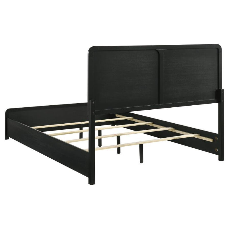 Cavelle - Queen Headboard, Footboard & Slats, Box 1 of 2 - Black