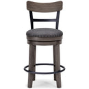 Caitbrook - UPH Swivel Barstool  - Gray