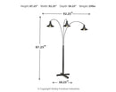 Sheriel - Metal Arc Lamp  - Black