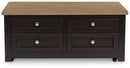 Drazmine - Lift Top Cocktail Table - Brown