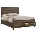 Woodmont - King Headboard & Footboard, Box 1 of 3 - Rustic Golden Brown