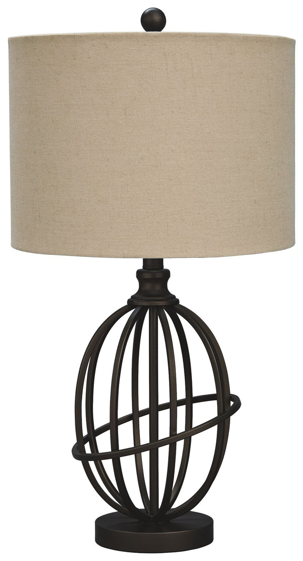 Manasa - Metal Table Lamp  - Dark Brown
