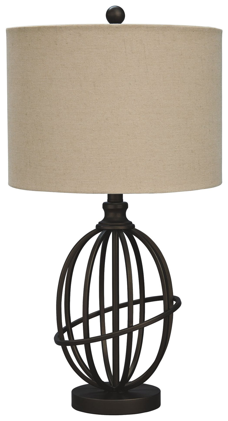 Manasa - Metal Table Lamp  - Dark Brown