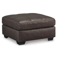  Manufacturer Color_Umber  -- Barlin Mills Leather Look Ottoman IMAGE 1