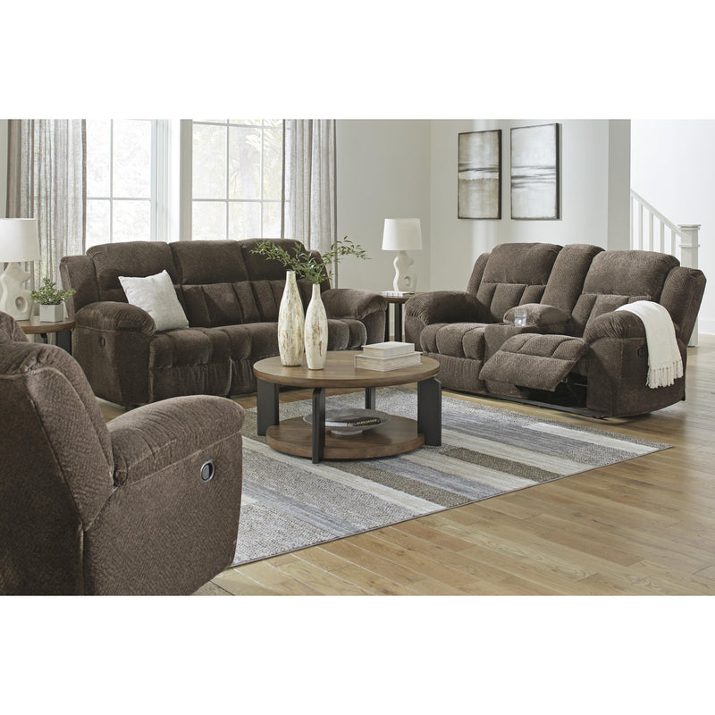 Signature Design by Ashley Frohn Reclining Fabric Loveseat with Console 3740794 IMAGE 15