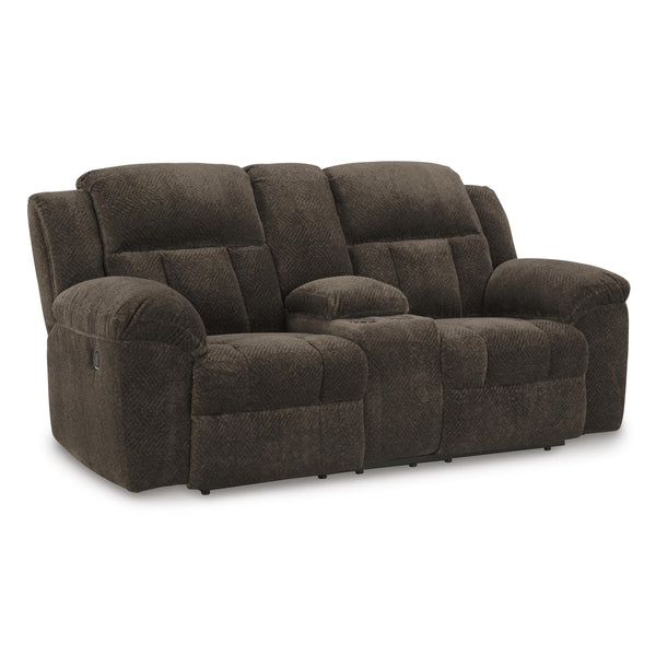 Signature Design by Ashley Frohn Reclining Fabric Loveseat with Console 3740794 IMAGE 1