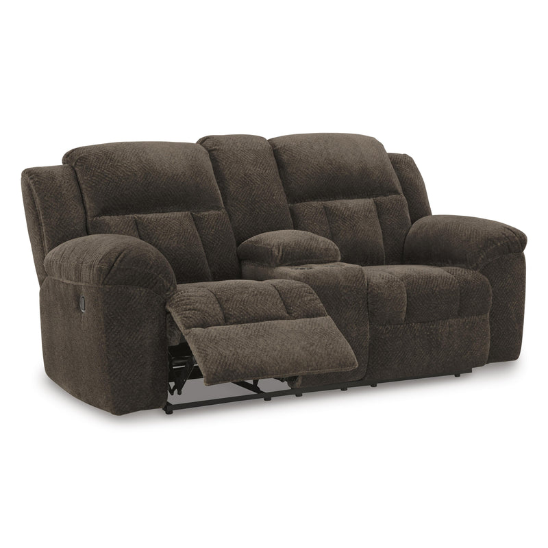 Signature Design by Ashley Frohn Reclining Fabric Loveseat with Console 3740794 IMAGE 2
