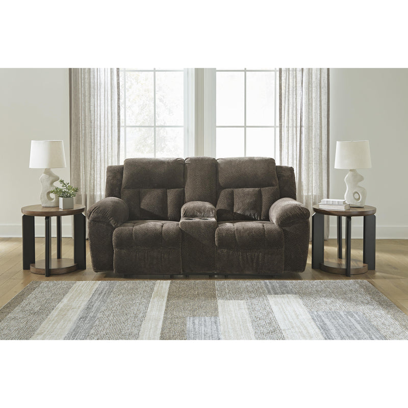 Signature Design by Ashley Frohn Reclining Fabric Loveseat with Console 3740794 IMAGE 6