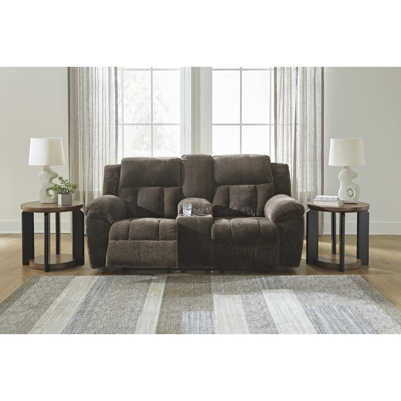 Signature Design by Ashley Frohn Reclining Fabric Loveseat with Console 3740794 IMAGE 7