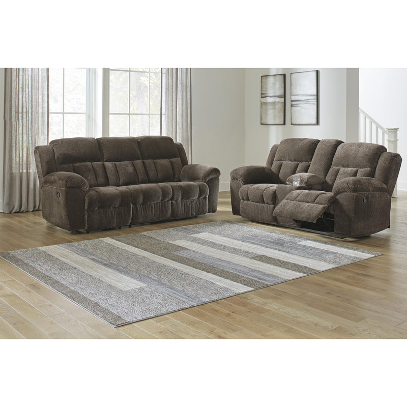 Signature Design by Ashley Frohn Reclining Fabric Loveseat with Console 3740794 IMAGE 9
