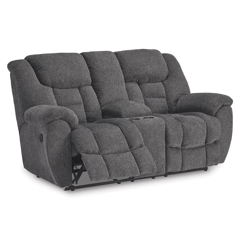 Signature Design by Ashley Foreside Reclining Fabric Loveseat with Console 3810494 IMAGE 2