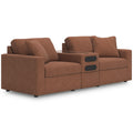  Manufacturer Color_Spice  -- Modmax Stationary Fabric Loveseat with Console IMAGE 1