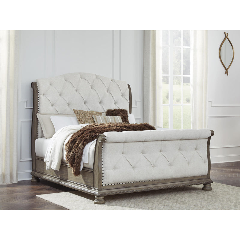  Size_Queen  -- Ardenfield Upholstered Sleigh Bed IMAGE 4