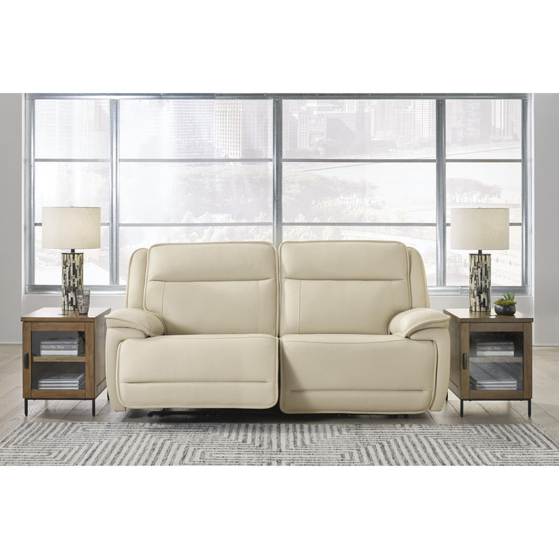 Signature Design by Ashley Double Deal Power Reclining Leather Match Loveseat U1300158/U1300162 IMAGE 2