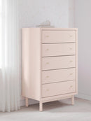 Wistenpine - Five Drawer Chest - Blush