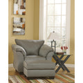  Manufacturer Color_Cobblestone  -- Darcy Stationary Fabric Chair with Ottoman IMAGE 1