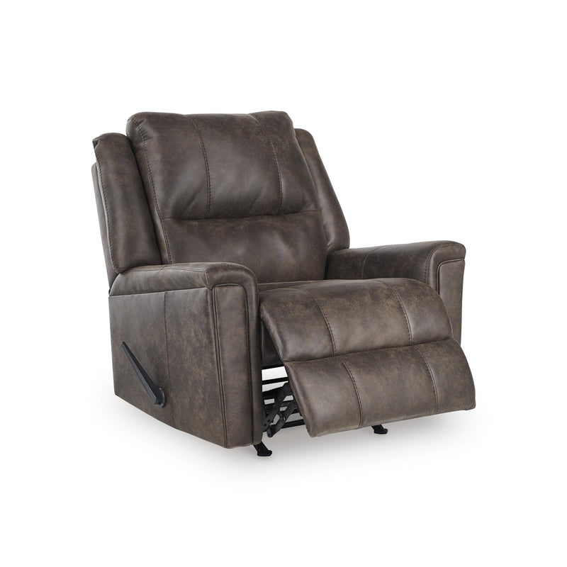  Manufacturer Color_Walnut  Motion Type_Manual  -- Lixtowel Rocker Leather Look Recliner IMAGE 2