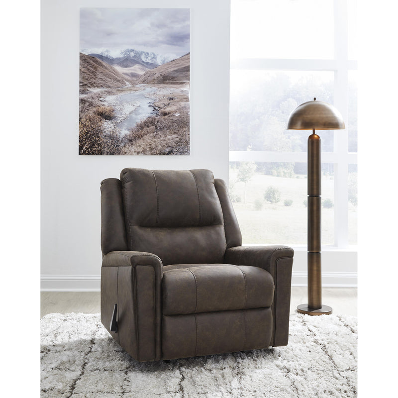  Manufacturer Color_Walnut  Motion Type_Manual  -- Lixtowel Rocker Leather Look Recliner IMAGE 6