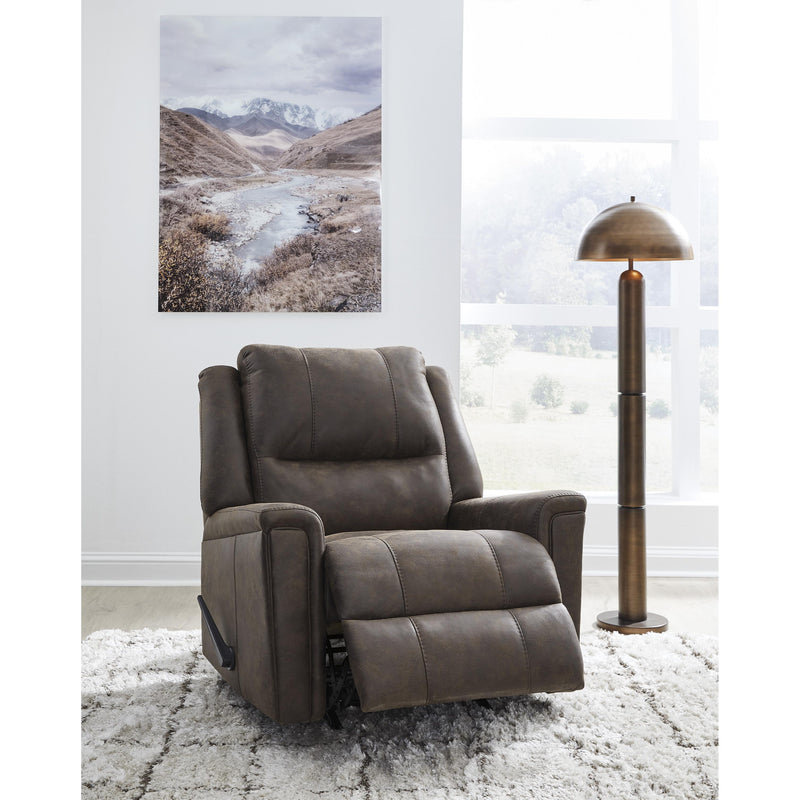  Manufacturer Color_Walnut  Motion Type_Manual  -- Lixtowel Rocker Leather Look Recliner IMAGE 7