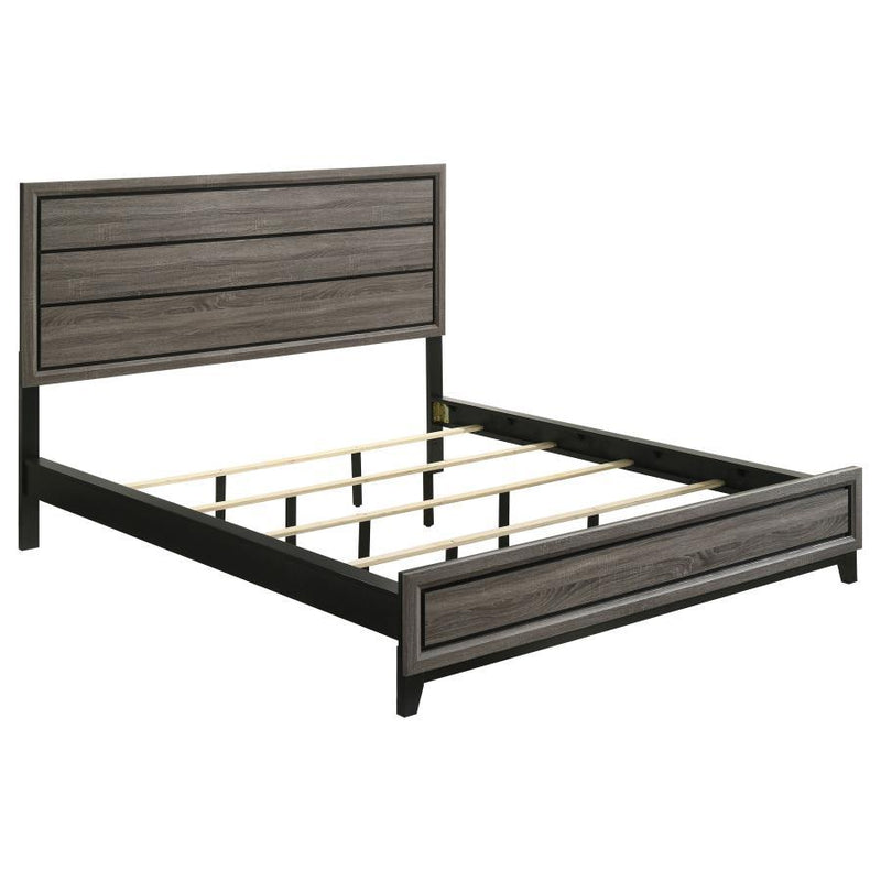 Watson - California King Headboard, Footboard & Slats, Box 1 of 2 - Gray Oak