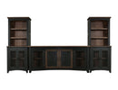 Pueblo - TV Stand / Console / Wall Unit - Black / Medium Brown