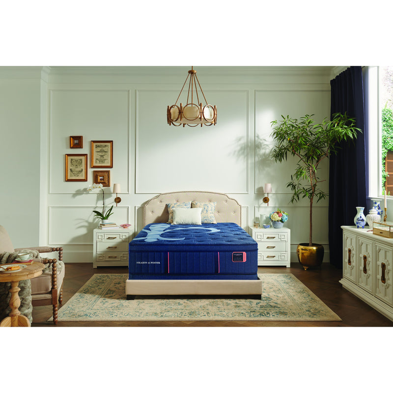  Stearns & Foster Lux Estate Madeleine Cushion Firm Euro Top Mattress Set Blue 5" (Full) IMAGE 8