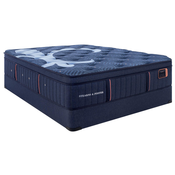  Stearns & Foster Lux Estate Madeleine Cushion Firm Euro Top Mattress Set Blue 5" (Twin XL) IMAGE 1