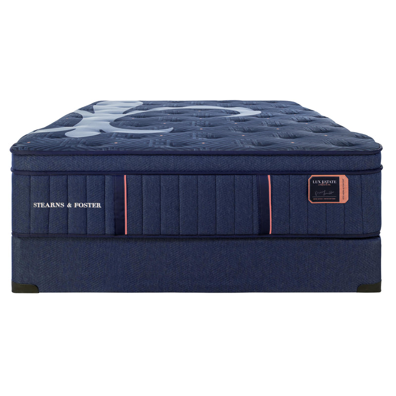  Stearns & Foster Lux Estate Madeleine Cushion Firm Euro Top Mattress Set Blue 5" (Twin XL) IMAGE 2