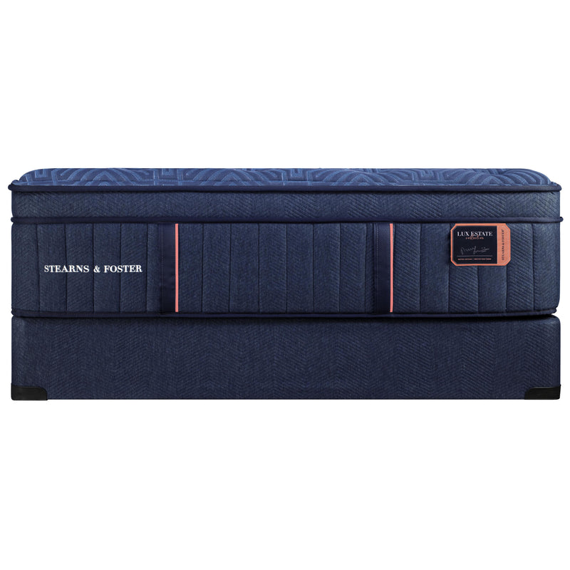  Stearns & Foster Lux Estate Madeleine Cushion Firm Euro Top Mattress Set Blue 5" (Twin XL) IMAGE 3