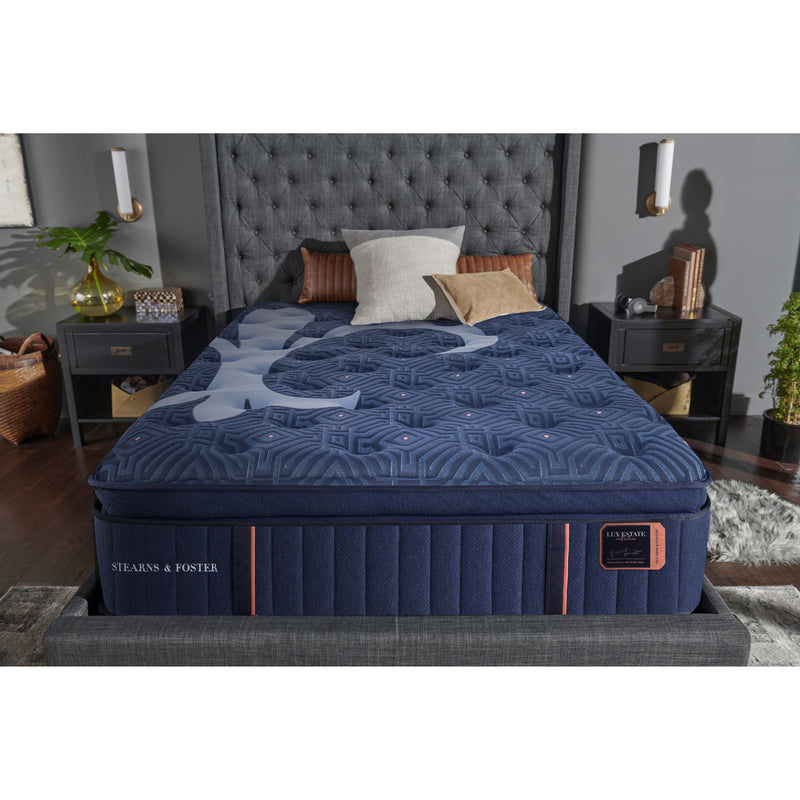  Stearns & Foster Estate Luxury Marcela Plush Euro Pillow Top Mattress Set Blue 5" (Queen) IMAGE 6
