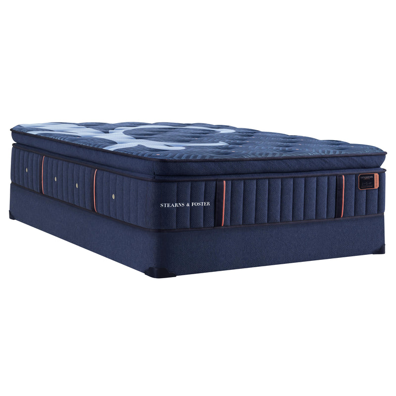 Stearns & Foster Estate Luxury Marcela Plush Euro Pillow Top Mattress Set Blue 5" (King) IMAGE 1