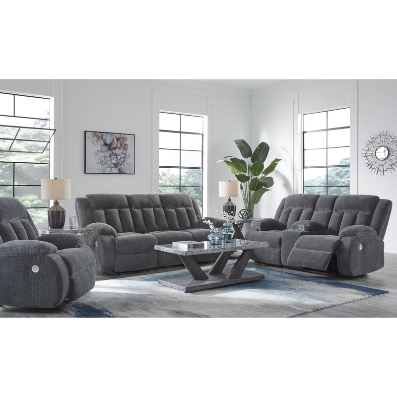  Manufacturer Color_Steel  -- Observation Power Reclining Fabric Loveseat with Console IMAGE 10