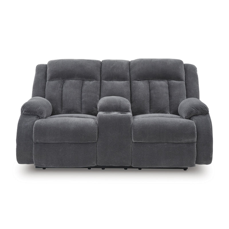  Manufacturer Color_Steel  -- Observation Power Reclining Fabric Loveseat with Console IMAGE 3