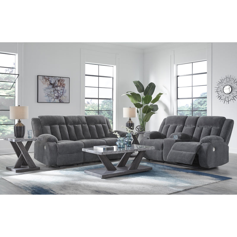  Manufacturer Color_Steel  -- Observation Power Reclining Fabric Loveseat with Console IMAGE 8