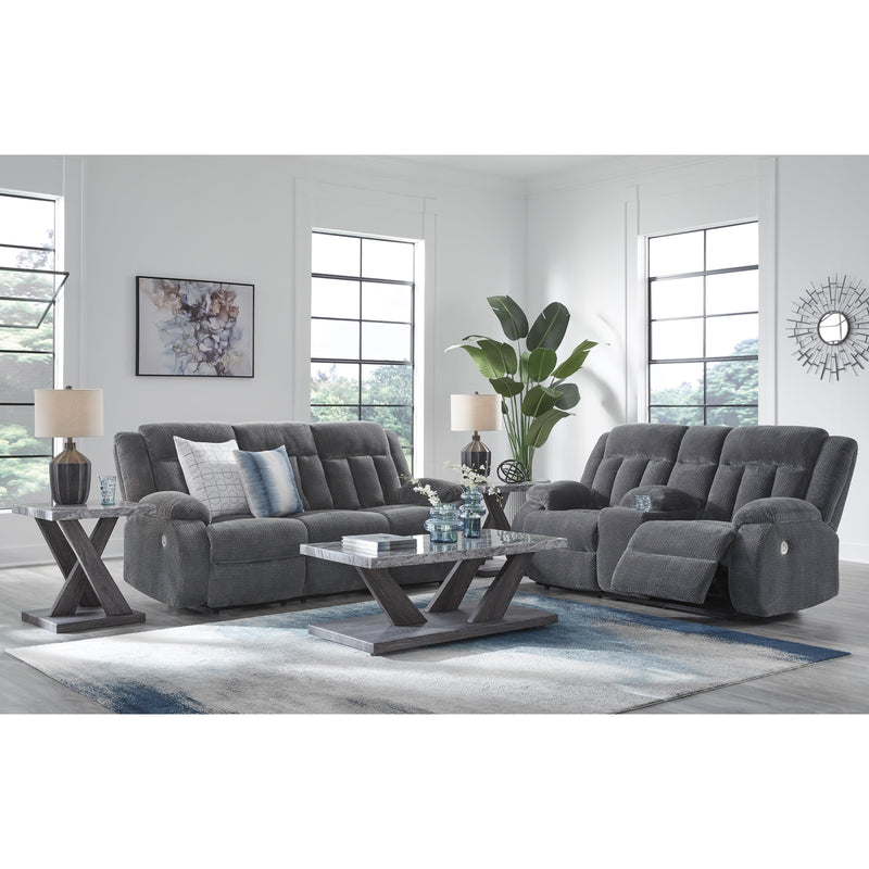  Manufacturer Color_Steel  -- Observation Power Reclining Fabric Loveseat with Console IMAGE 9