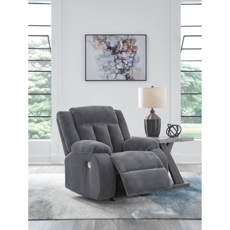  Manufacturer Color_Steel  Motion Type_Power  -- Observation Power Rocker Fabric Recliner IMAGE 6